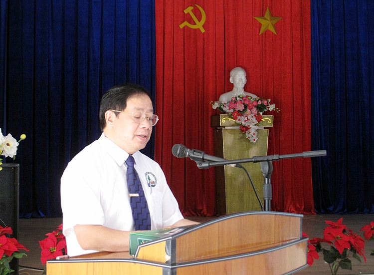 BSCKII Nguyễn Quốc Minh - Giám đốc Trung tâm Kiểm soát Bệnh tật tỉnh phát biểu khai mạc hội thảo