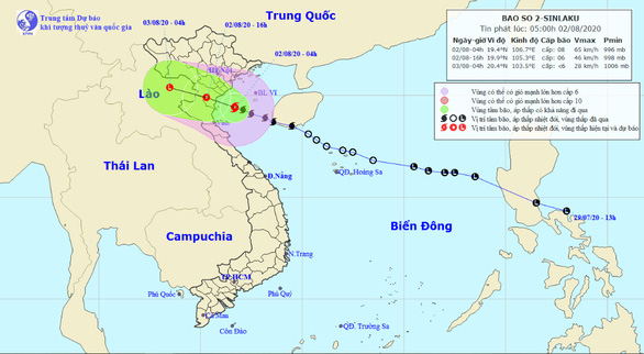 Cách bờ 120km, bão số 2 gây mưa to đến rất to từ Thanh Hóa đến Quảng Bình