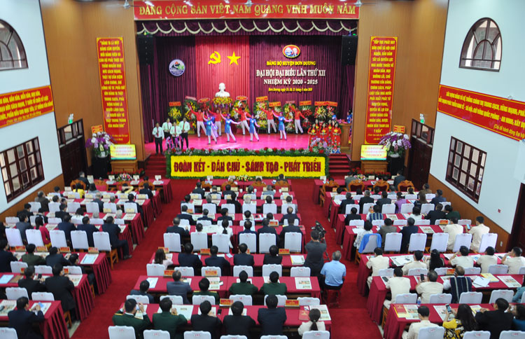 Biểu diễn văn nghệ chào mừng Đại hội