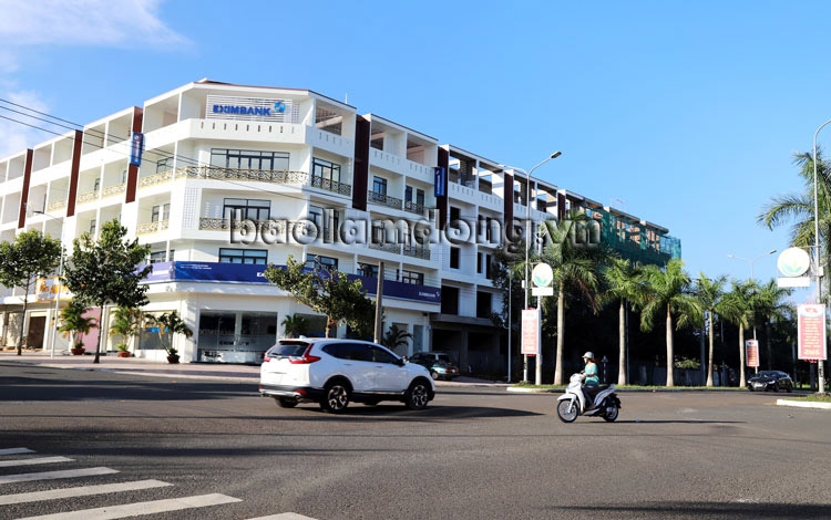 Một góc đô thị mới Hà Giang (Phường 1, TP Bảo Lộc) được xây dựng hiện đại. Ảnh: Khánh Phúc