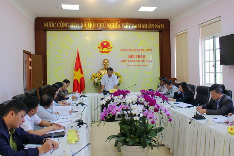 Đoàn ĐBQH tỉnh góp ý Luật Cư trú và Luật Bảo vệ Môi trường