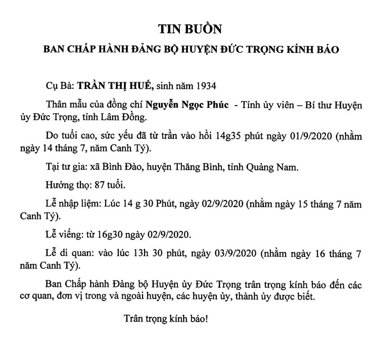 TIN BUỒN