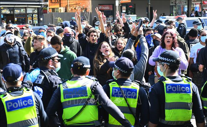 Australia: Bắt giữ, xử phạt trên 200 người biểu tình vi phạm quy định phòng chống dịch