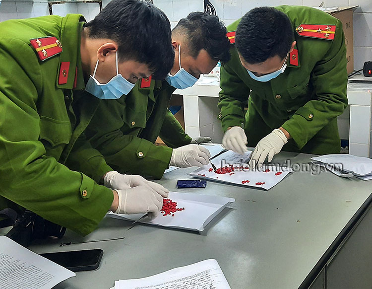 Cơ quan chuyên môn kiểm đếm tang vật ma túy loại hồng phiến 