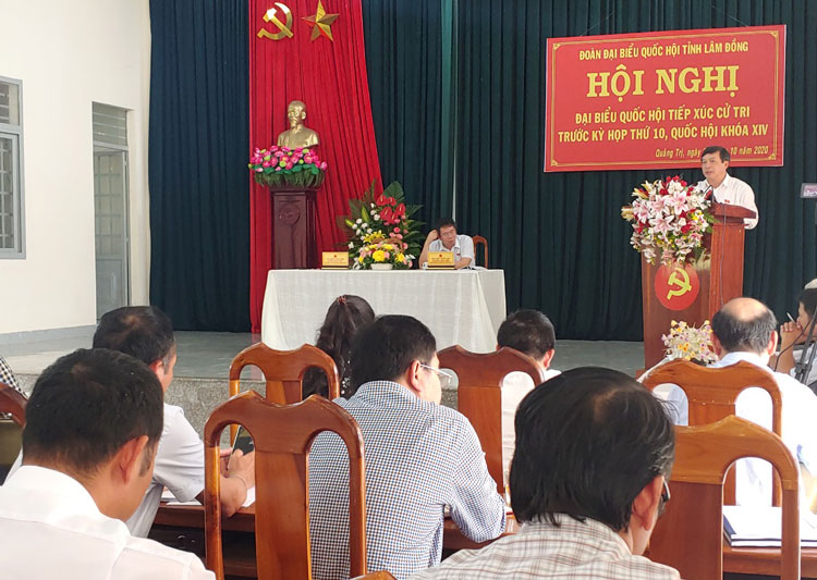 Đoàn Đại biểu Quốc hội đơn vị tỉnh Lâm Đồng tiếp xúc cử tri tại hai huyện Đạ Tẻh, Đạ Huoai