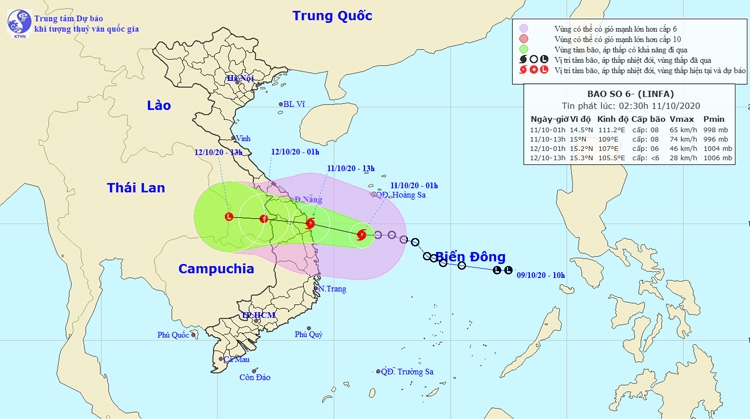 Thời tiết ngày 11/10: Bão số 6 gây biển động rất mạnh, mưa lũ Trung Bộ diễn biến phức tạp