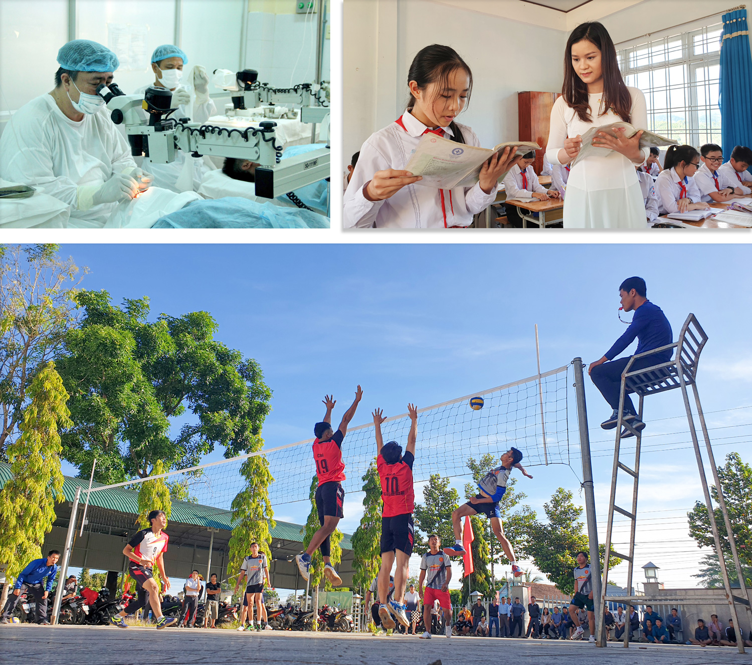 Đời sống văn hóa, tinh thần và chất lượng chăm sóc sức khỏe Nhân dân ngày càng được nâng cao. Ảnh: Đông Anh