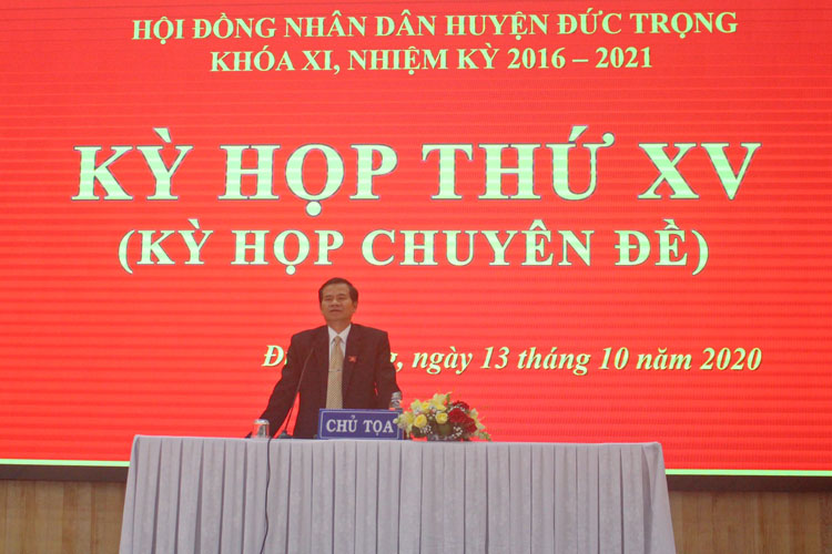 Kỳ họp chuyên đề HĐND huyện Đức Trọng khóa XI, nhiệm kỳ 2016-2021