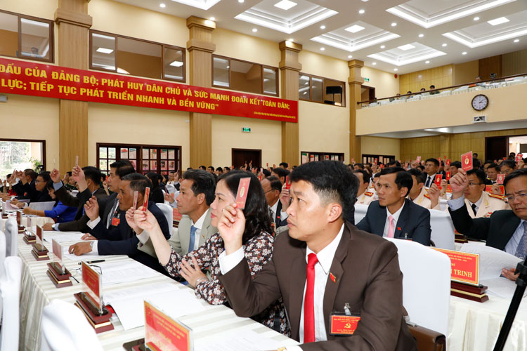 Biểu quyết thông qua chương trình Đại hội