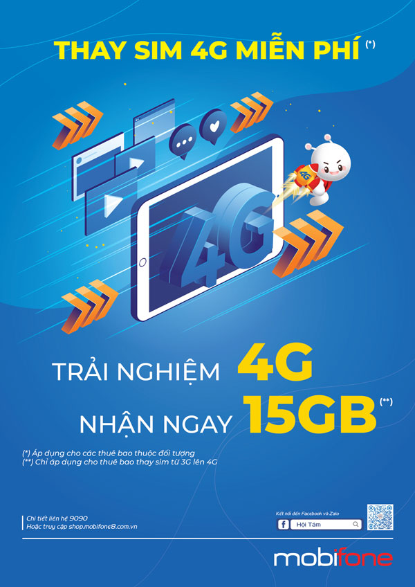 Khách hàng có thể liên hệ hotline 9090 hoặc truy cập http://yeucau.mobifone.vn để được thay sim 4G miễn phí tại nhà