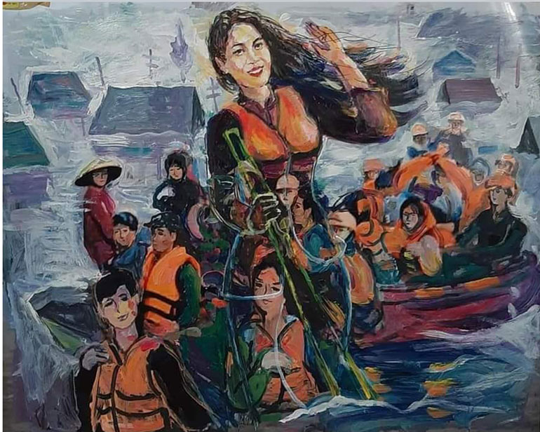 Đấu giá tranh ủng hộ miền Trung