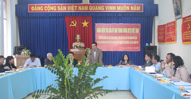 Đoàn công tác của Ủy ban Trung ương MTTQ Việt Nam khảo sát tại huyện Đức Trọng