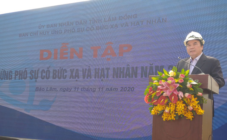 TS.Phạm S – Phó Chủ tịch UBND tỉnh đánh giá cao cuộc diễn tập