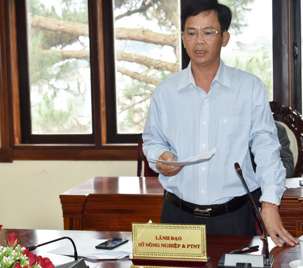 Giám đốc Sở Nông nghiệp và Phát triển nông thôn Lâm Đồng Nguyễn Văn Sơn trình bày Đề án