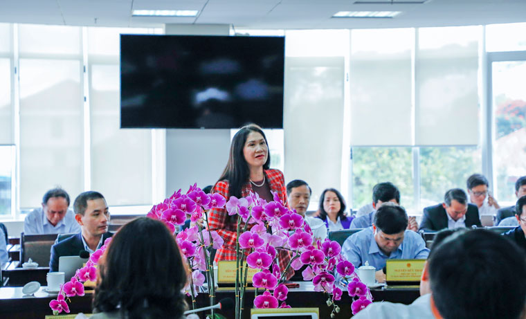 Đại biểu tỉnh Đắk Nông phát biểu tại buổi làm việc