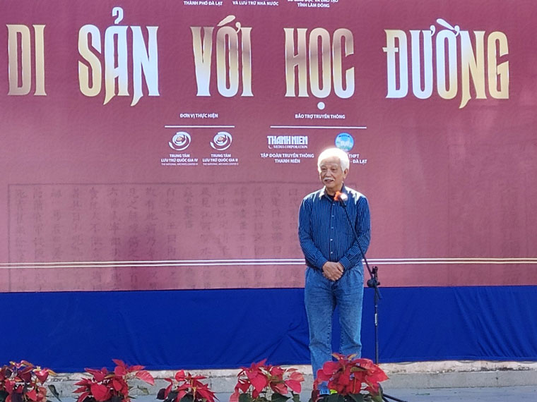 Nhà sử học Dương Trung Quốc phát biểu tại sự kiện