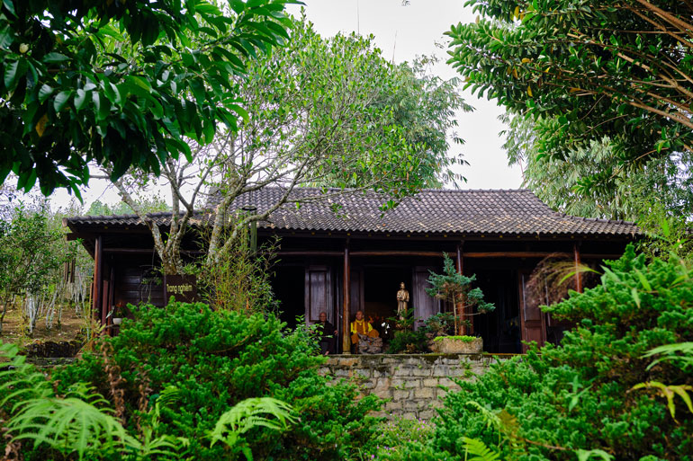 Vẻ yên bình ở chùa mỗi sớm mai