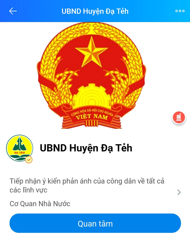 Zalo công vụ huyện Đạ Tẻh - Nơi người dân trao gửi niềm tin
