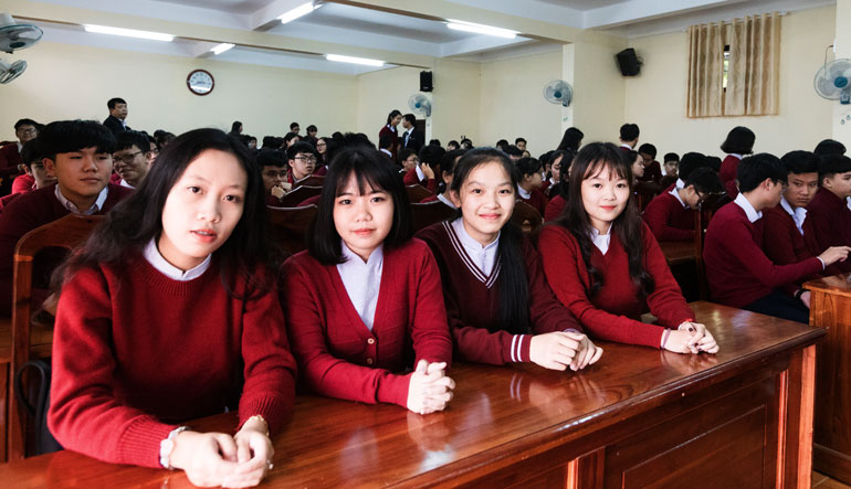 Học sinh Trường THPT Chuyên Thăng Long luôn đạt thành tích cao trong học tập và nghiên cứu khoa học. Ảnh: N.Thi