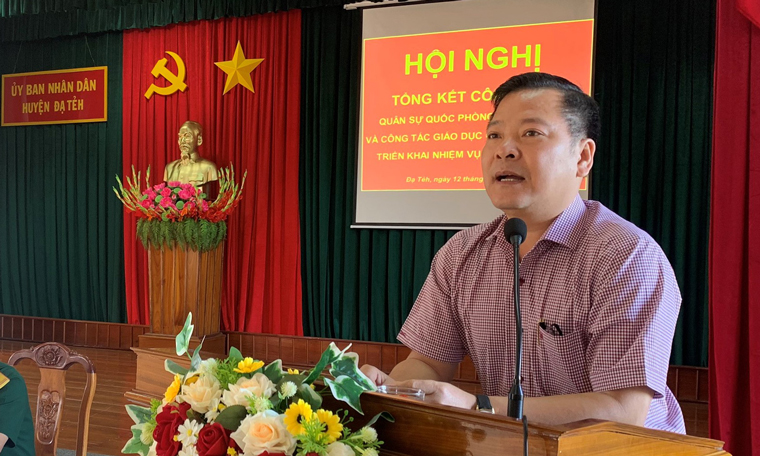 Đạ Tẻh: Thực hiện thắng lợi công tác quốc phòng và giáo dục quốc phòng an ninh
