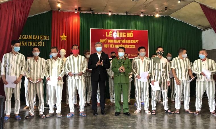 Trại giam Đại Bình: 485 phạm nhân được giảm án dịp tết