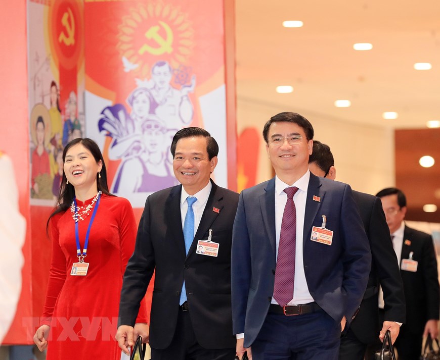 Các đại biểu đến dự phiên họp chiều 30/1/2021. (Nguồn: TTXVN)