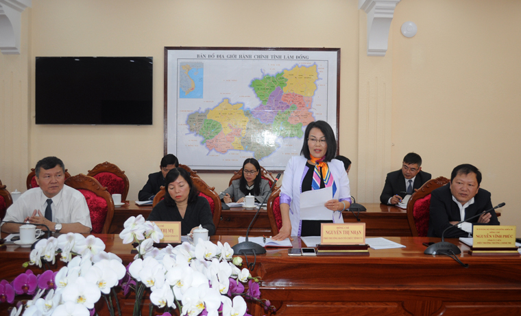 Đại biểu phát biểu ý kiến tại buổi làm việc