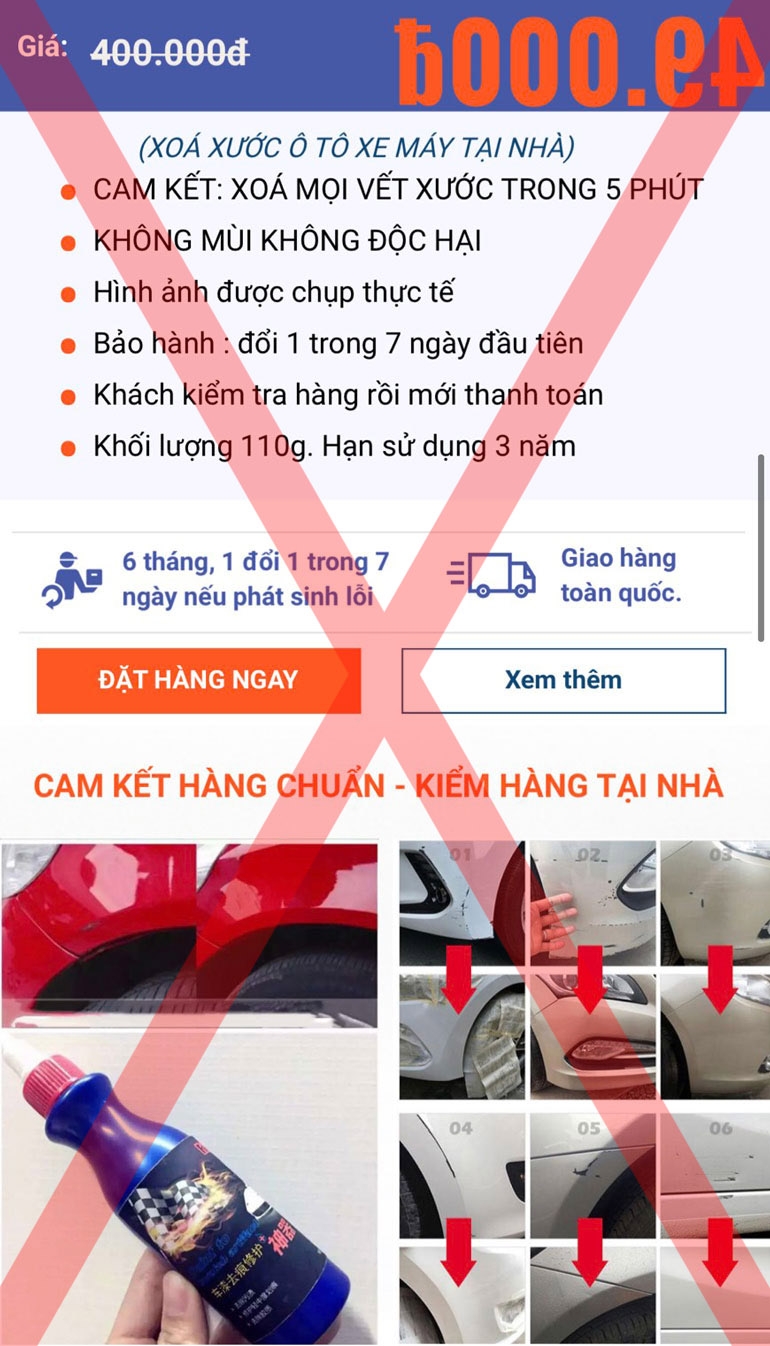 Cảnh giác chiêu trò bán hàng kém chất lượng qua mạng