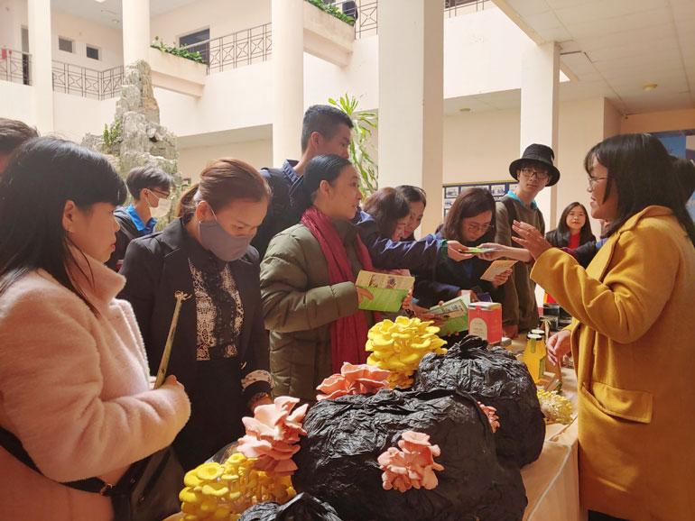 Giới thiệu sản phẩm khởi nghiệp bên lề buổi tọa đàm