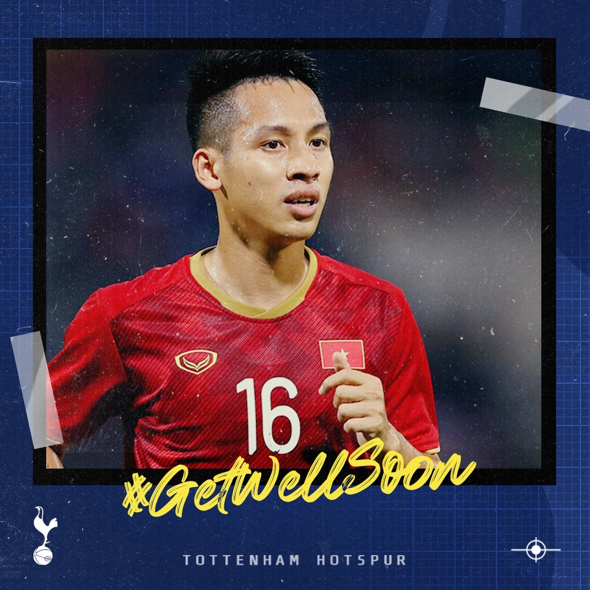 Tottenham gửi lời chúc Đỗ Hùng Dũng sớm trở lại sân cỏ