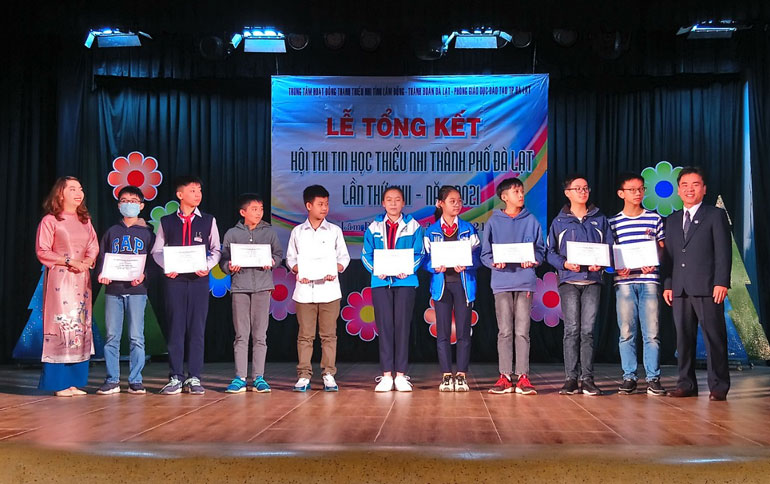 Trao 76 giải tại Hội thi Tin học thiếu nhi TP Đà Lạt