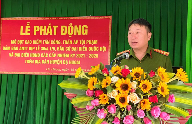 Đạ Huoai: Tấn công, trấn áp tội phạm đảm bảo ANTT dịp lễ 30/4 và bầu cử đại biểu Quốc hội, HĐND các cấp