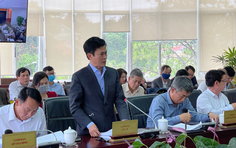Đồng chí Nguyễn Đức Thuận - Giám đốc Sở Y tế Lâm Đồng phát biểu về tình hình dịch Covid-19