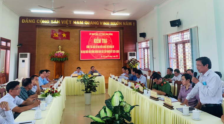 Các đại biểu phát biểu ý kiến tại buổi kiểm tra