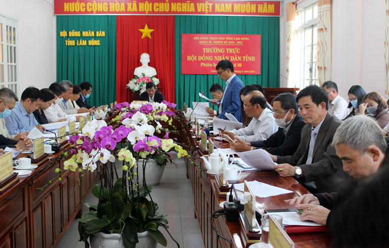 Toàn cảnh phiên họp thứ 39 của Thường trực HĐND tỉnh