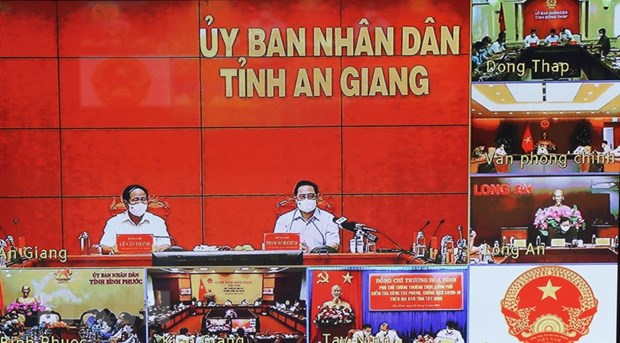 Thủ tướng Chính phủ Phạm Minh Chính chỉ đạo công tác phòng, chống dịch COVID-19 với các tỉnh biên giới phía Tây Nam