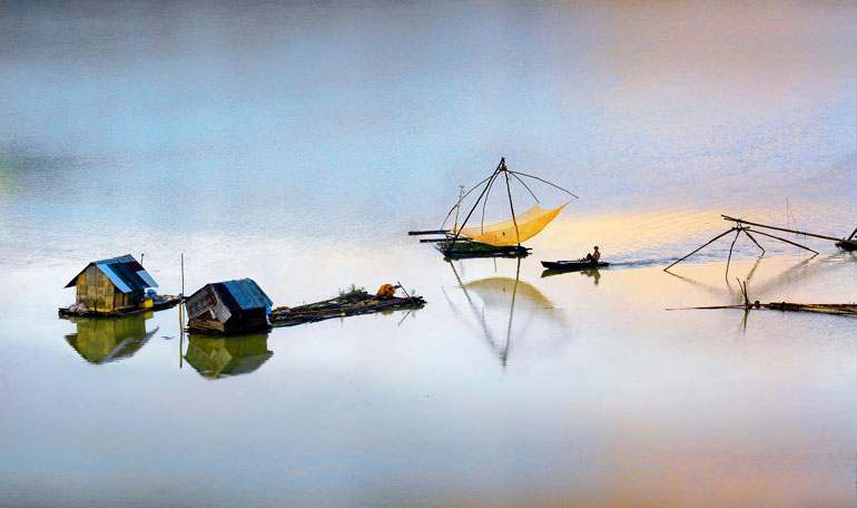 Ban mai ở hồ Tuyền Lâm. Ảnh: Thụy Trang