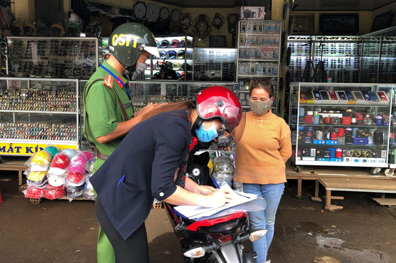 Bảo Lâm xử lý nghiêm các trường hợp vi phạm quy định phòng chống dịch Covid-19 và trật tự đô thị