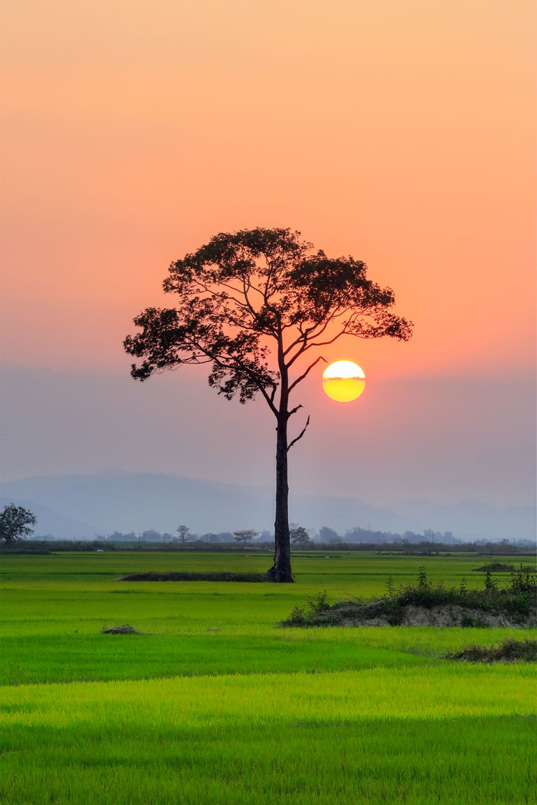 Hoàng hôn Tây Nguyên. Ảnh: Thụy Trang