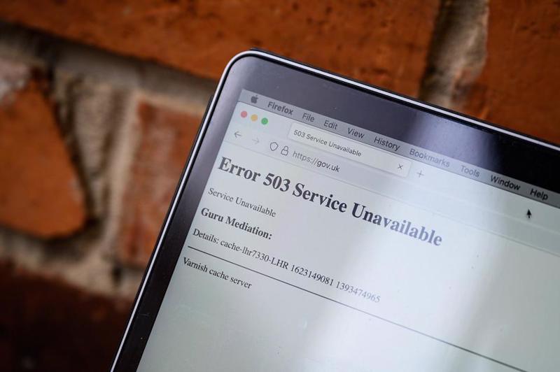 Website Chính phủ Anh tại địa chỉ Gov.uk là một trong những trang web bị gián đoạn truy cập ngày 8-6. 