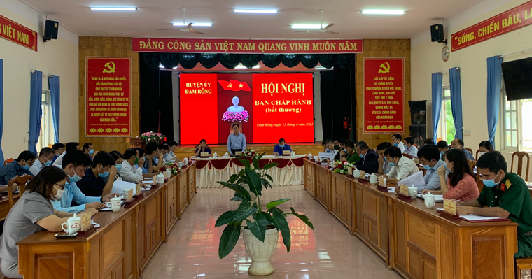 Đam Rông: Tổ chức Hội nghị Ban Chấp hành Đảng bộ huyện (bất thường)