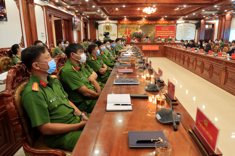 Quang cảnh hội nghị tại điểm cầu tỉnh Lâm Đồng