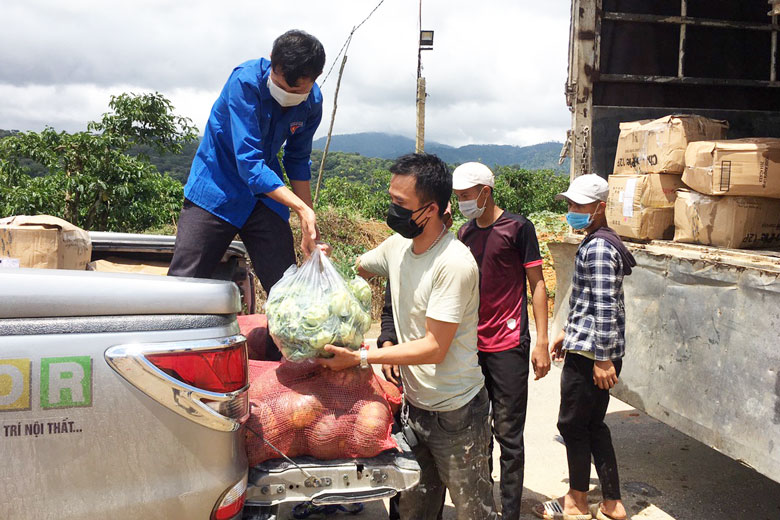 Bà con Đam Rông hỗ trợ 20 tấn nông sản cho người dân vùng dịch TP. Hồ Chí Minh