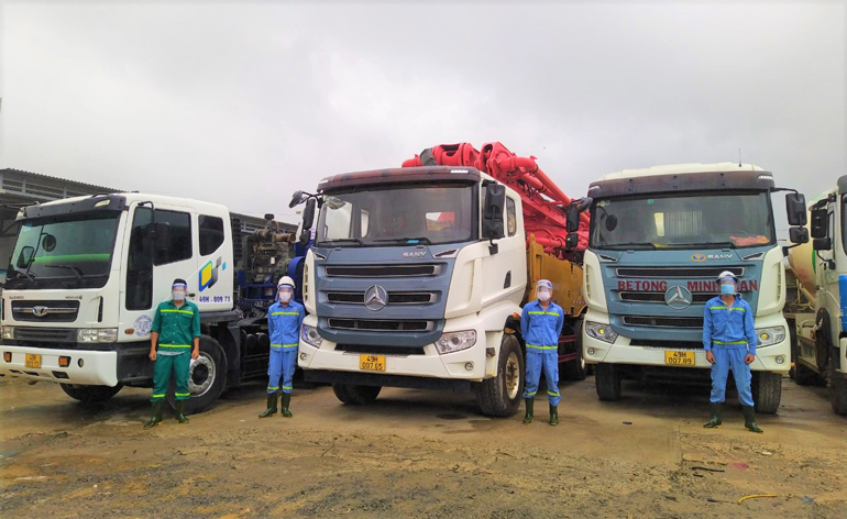 Xí nghiệp bê tông Minh Quân thực hiện các phương án, biện pháp phòng chống dịch Covid-19