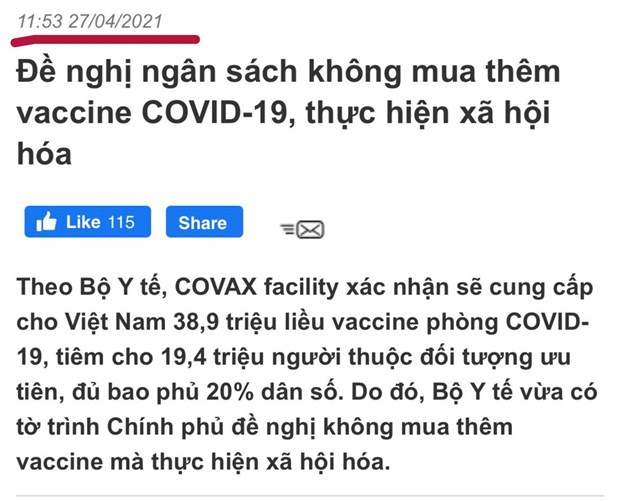 Kiến nghị của Bộ Y tế vào 27/4 đã bị cắt ngày tháng đưa lên mạng xã hội gây bức xúc dư luận.