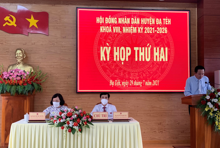 HĐND huyện Đạ Tẻh khóa VIII tổ chức kỳ họp thứ 2