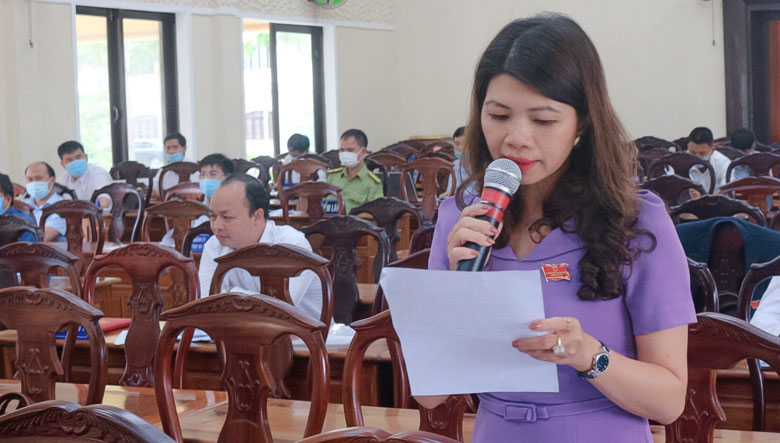 Đại biểu HĐND huyện Lâm Hà chất vấn tại kỳ họp