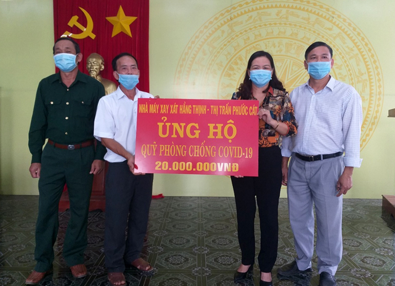 Cát Tiên: Tiếp tục đóng góp, ủng hộ Quỹ Phòng chống dịch Covid-19