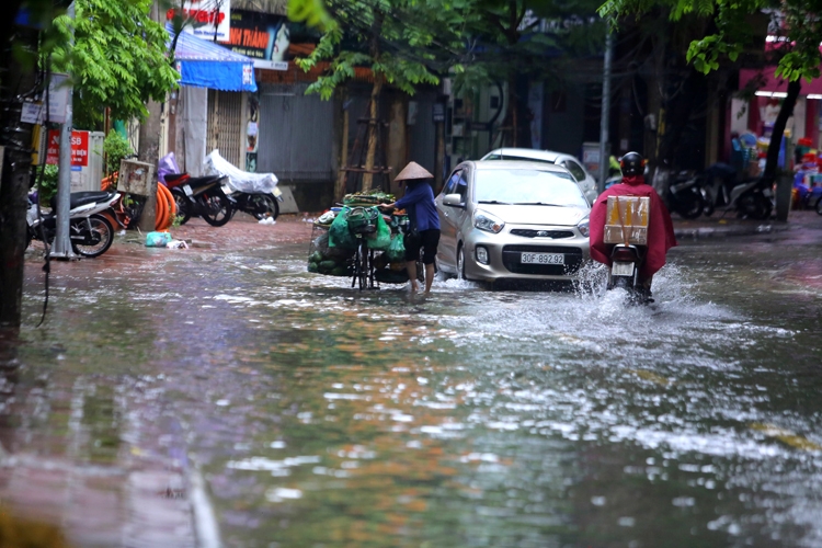 Mưa to gây ngập úng cục bộ tại các vùng trũng, thấp, ven sông