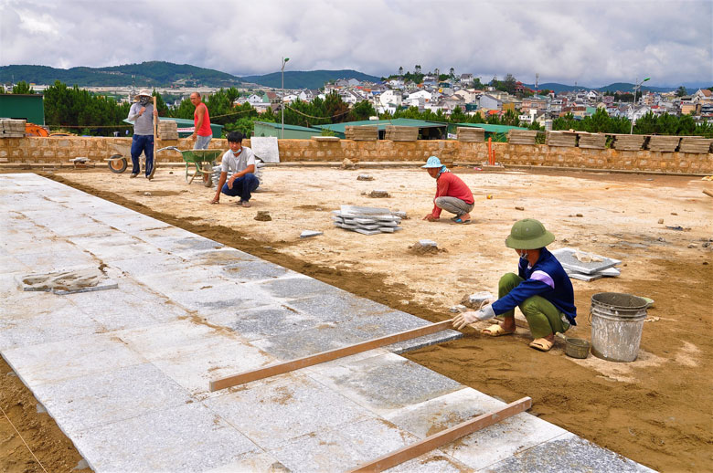 Các hạng mục đang được đẩy nhanh tiến độ thi công